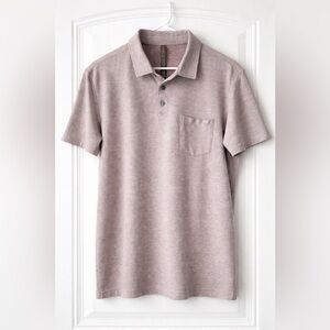 Vuori Ace Polo L Dusty Rose Performance Pique 4-Way Stretch Modern Fit